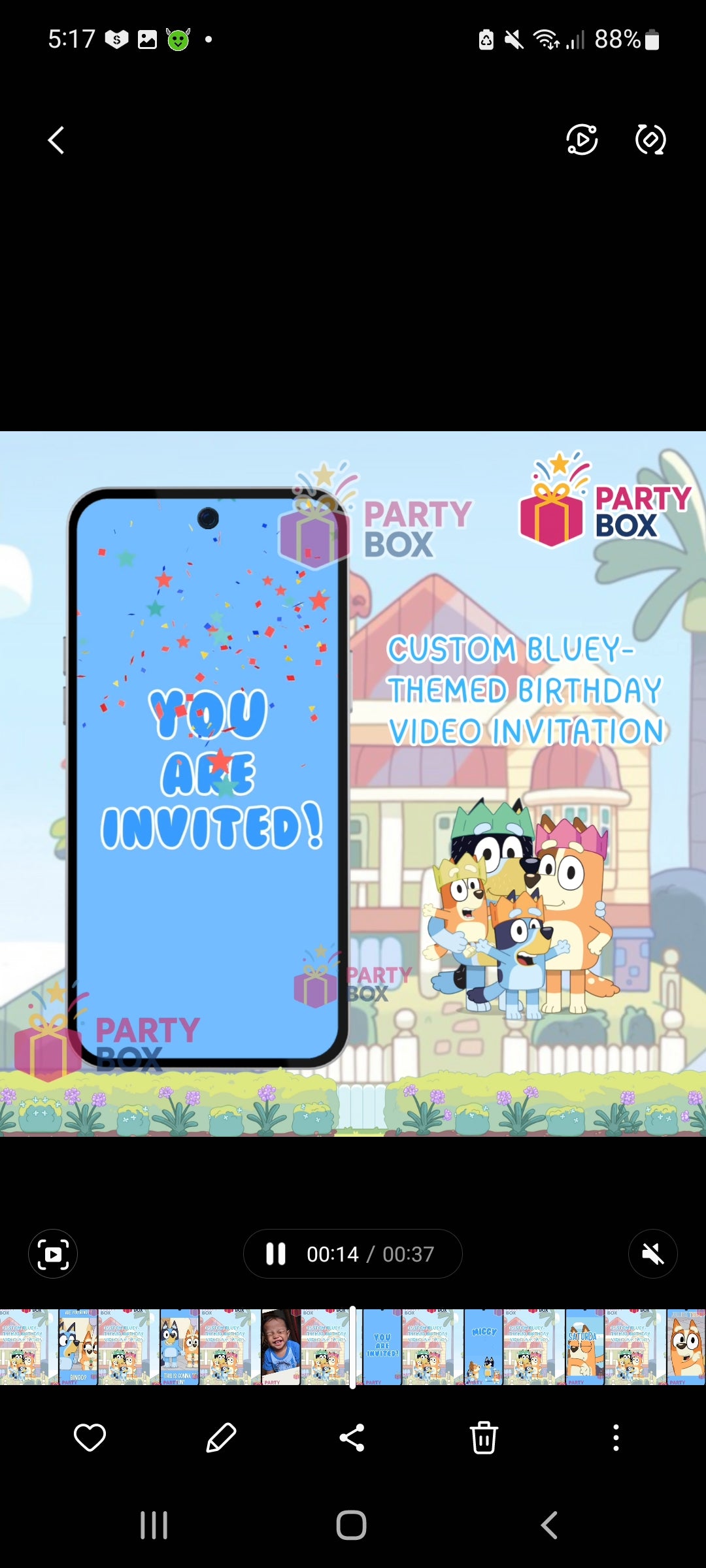 Video Birthday Invitation