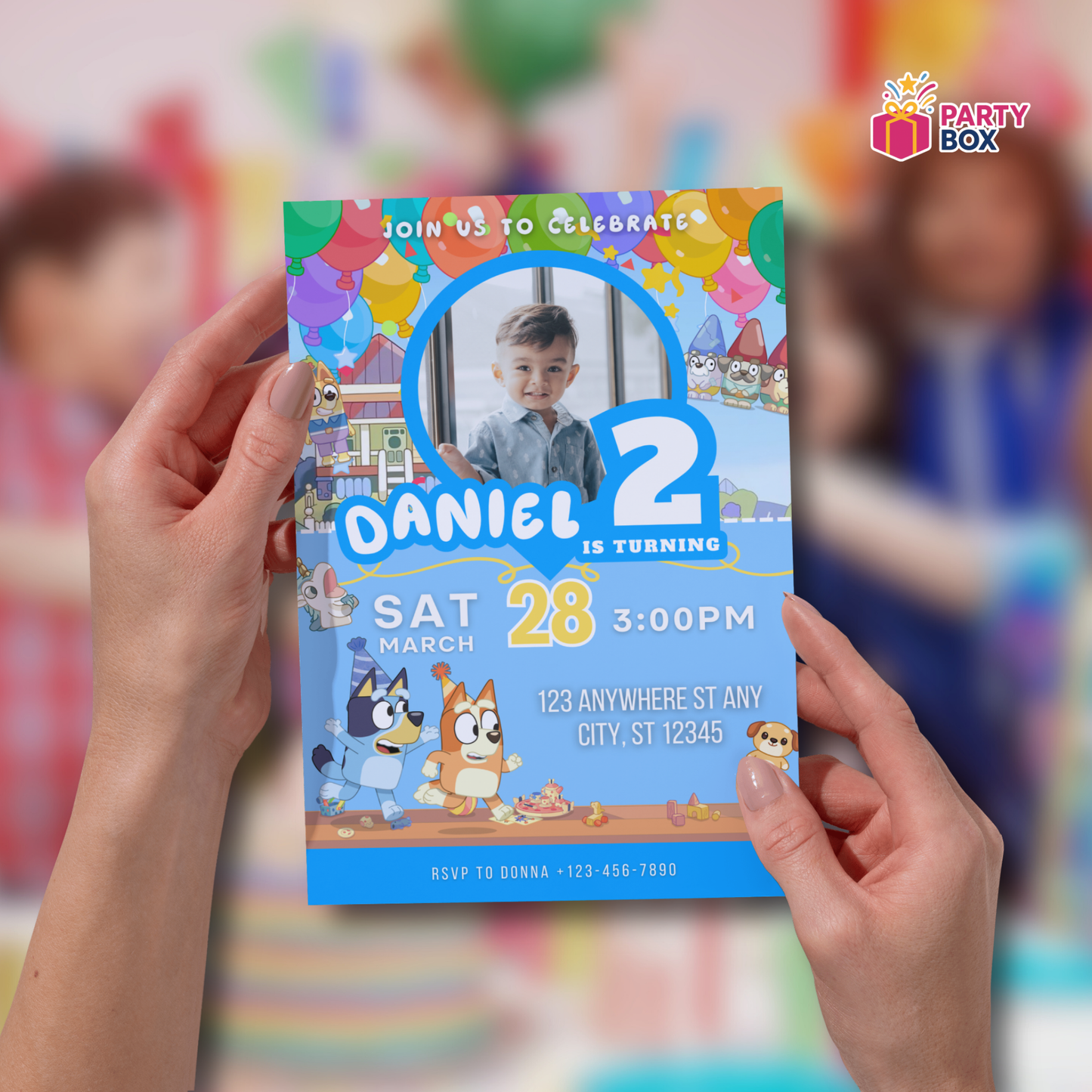 Bluey Editable Birthday invitation easy to edit